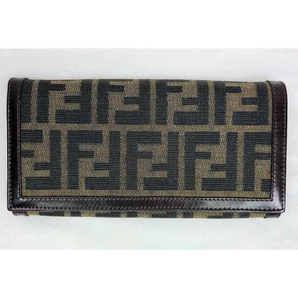 FENDI Zucca Long Women's Wallet - Picture 1 of 15